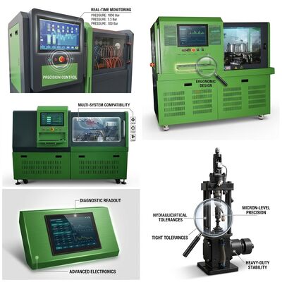 Banco di prova per pompe common rail intelligenti CRP-IoT con motore da 11Kw, pressione 2500 Bar e monitoraggio remoto WiFi