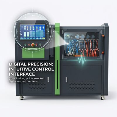 Banco di prova per pompe common rail CRB-I2000 con pressione di prova massima di 2500 bar, certificazione CE ISO 9001 e sistema di controllo PC industriale