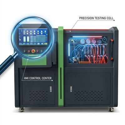 CRP-Compact Portable Common Rail Pump Test Bench con 1800 bar di pressione, 3Kw single phase 220V motor e 85kg mobile design