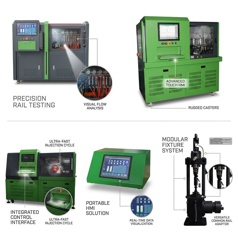 Banco di prova per pompe common rail intelligenti CRP-IoT con motore da 11Kw, pressione 2500 Bar e monitoraggio remoto WiFi